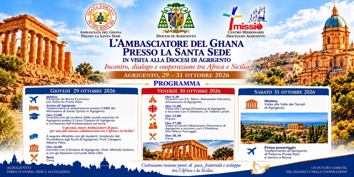 L’Ambasciatore del Ghana incontra gli studenti ad Agrigento