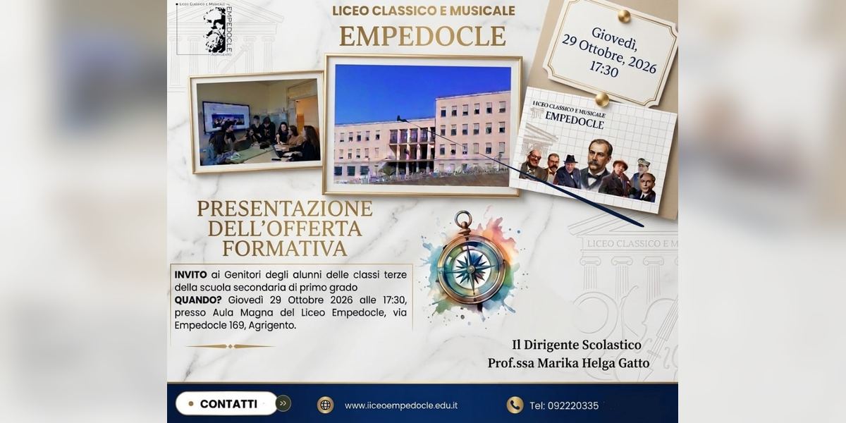 Presentazione dell’offerta formativa del Liceo Empedocle